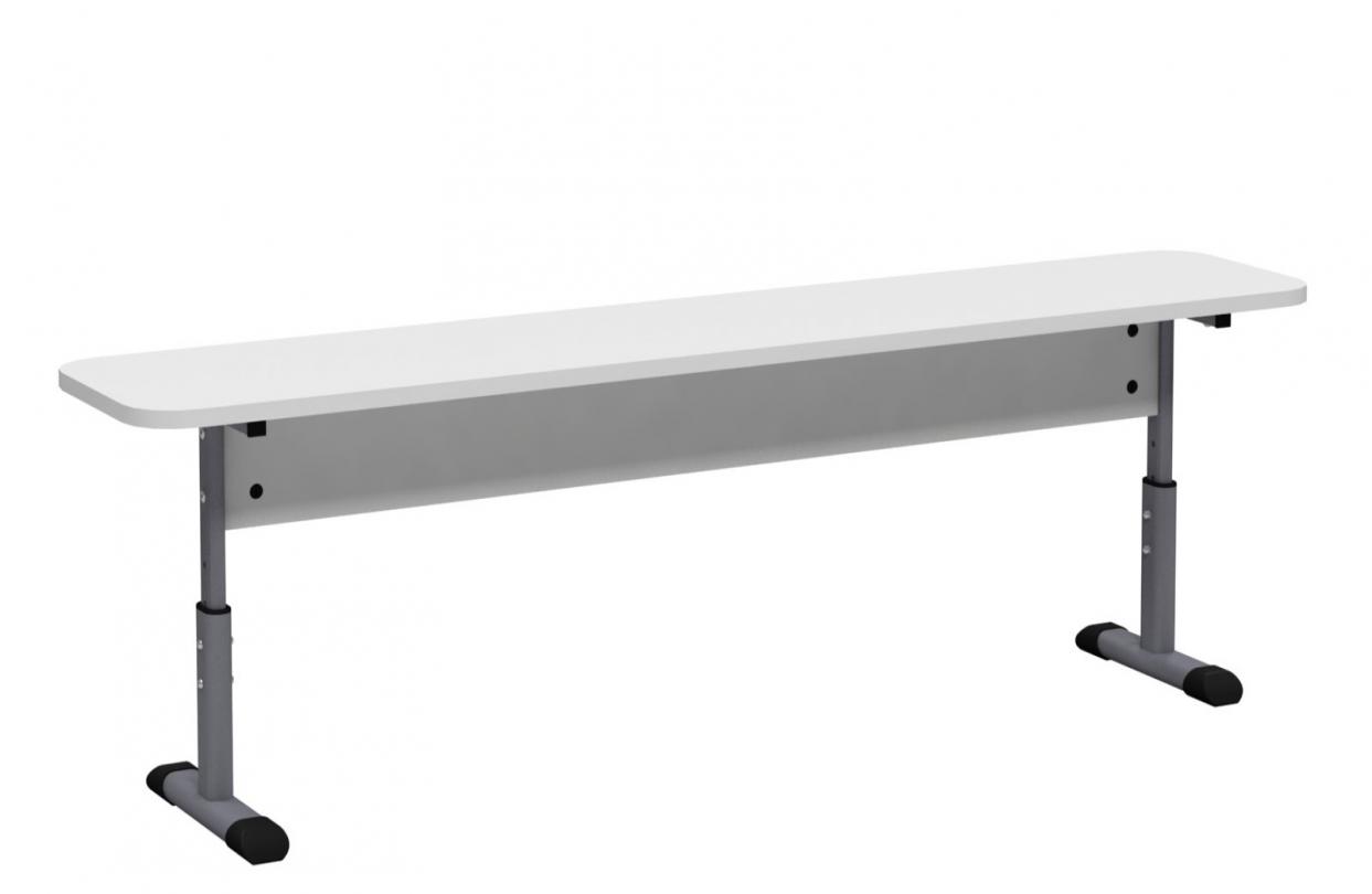 Лава без спинки 3-місна, регульована по висоті №4-6, на плоскоовальній трубі, з покриттям сидіння HPL, АНШАР ГРУП (34263 HPL), 1200х300х380-460 мм